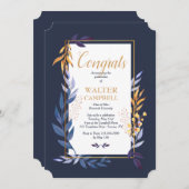 卒業ブルー招待状 招待状 (正面/裏面)