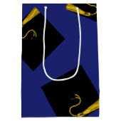 卒業ブルー ミディアムペーパーバッグ (裏面)