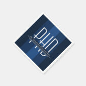 卒業ブルーPhD卒業パーティナプキンス スタンダードカクテルナプキン (角)