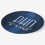 卒業ブルーPhD卒業パーティー紙プレート ペーパープレート (アングル)