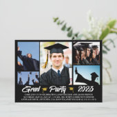 卒業プラス卒業パーティー2サイド5 x 7 招待状 (スタンド正面)