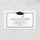 卒業プロフィール写真名カードキャップモダンハット コーリングカード (裏面)