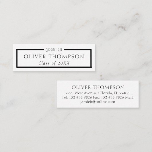 卒業プロフェッショナルネットワーク スキニー名刺 (正面/裏面)