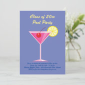 卒業プールパーティの招待状イン紫 招待状 (スタンド正面)