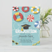 卒業プールパーティー高等学校大学おもしろい 招待状 (スタンド正面)