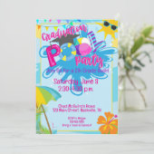 卒業プールパーティー、幼稚園、高校 招待状 (スタンド正面)