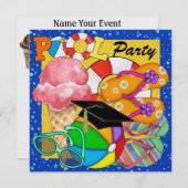 卒業プールパーティー- SRF 招待状 (正面/裏面)