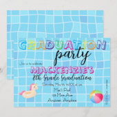 卒業プールパーティ 招待状 (正面/裏面)