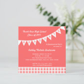 卒業ペナントフラグ変更可能カラー 招待状 (スタンド正面)