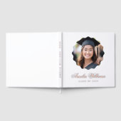 卒業ホワイトまたは任意のカラー写真 ゲストブック (全面)