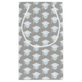 卒業ホワイトオパールトレンディーパターン卒業 スモールペーパーバッグ (裏面)