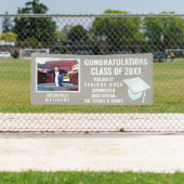 卒業ホワイトオパール1写真おめでとう 横断幕 (インサイチュ)