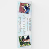 卒業ホワイトオパール2フォトおめでとうグラード 横断幕 (縦)