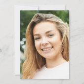 卒業ホワイト金ゴールドスクリプトフォトクラス2025 案内状 (裏面)