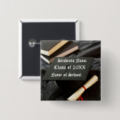 卒業ボタン 缶バッジ (正面&裏面)