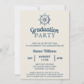 卒業ボートパーティー船の車輪航海の 招待状 (正面)