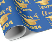 卒業マルーン金属金ゴールド学年 ラッピングペーパー (ロールコーナー)