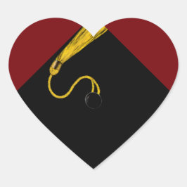 卒業マルーン ハートシール