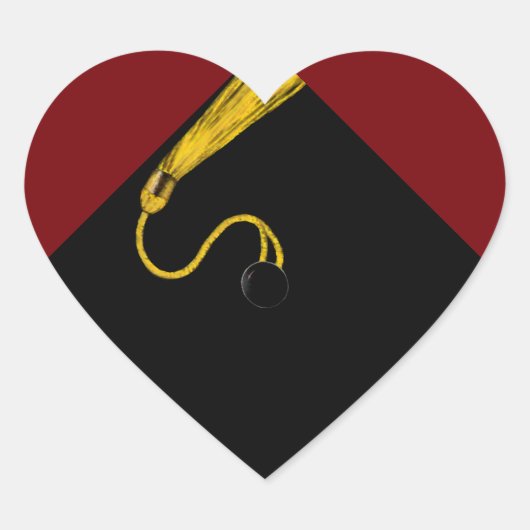 卒業マルーン ハートシール (正面)