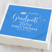 卒業ミニマルエレガントリストモタルボードブルー スタンダードカクテルナプキン