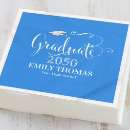 卒業ミニマルエレガントリストモタルボードブルー スタンダードカクテルナプキン