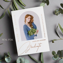 卒業ミニマルエレガント主義の写真卒業 箔招待状