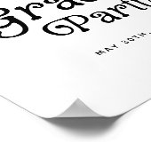 卒業ミニマルパーティーレトロウェルカムサイン ポスター (角)