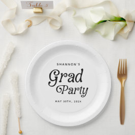 卒業ミニマルパーティーレトロ ペーパープレート