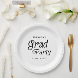 卒業ミニマルパーティーレトロ ペーパープレート