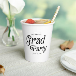 卒業ミニマルパーティーレトロ 紙コップ