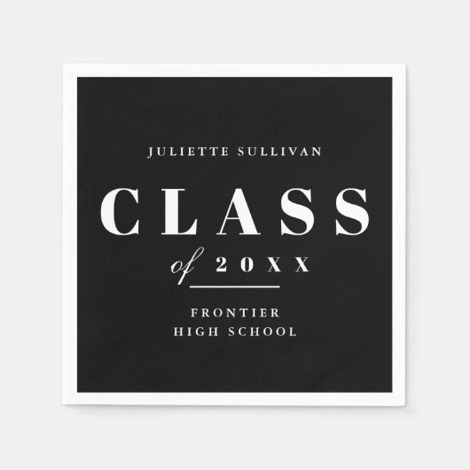 卒業ミニマル会 スタンダードカクテルナプキン (正面)