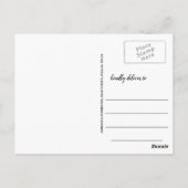 卒業ミニマル卒業写真を保存する ポストカード (裏面)