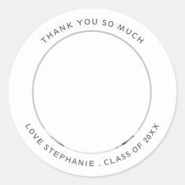 卒業ミニマル学名Photo Year卒業 ラウンドシール