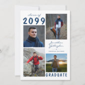 卒業ミニマル5フォトコラージスクリプト 案内状 (正面)