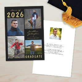 卒業ミニマル5フォトコラージスクリプト 案内状