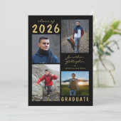 卒業ミニマル5フォトコラージスクリプト 案内状 (スタンド正面)