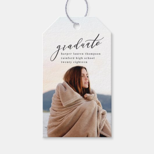 卒業ミニマル ギフトタグ (正面)