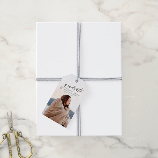 卒業ミニマル ギフトタグ (より糸付き)