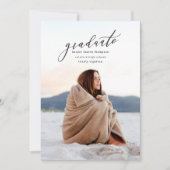 卒業ミニマル 案内状 (正面)