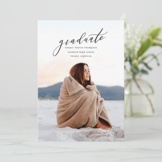 卒業ミニマル 案内状 (スタンド正面)