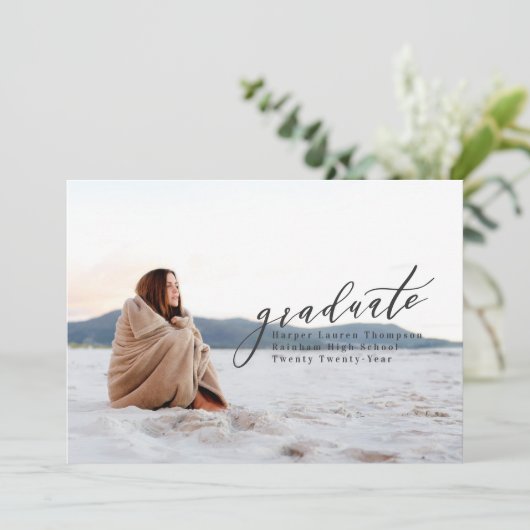 卒業ミニマル 案内状 (スタンド正面)