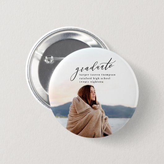 卒業ミニマル 缶バッジ (正面&裏面)