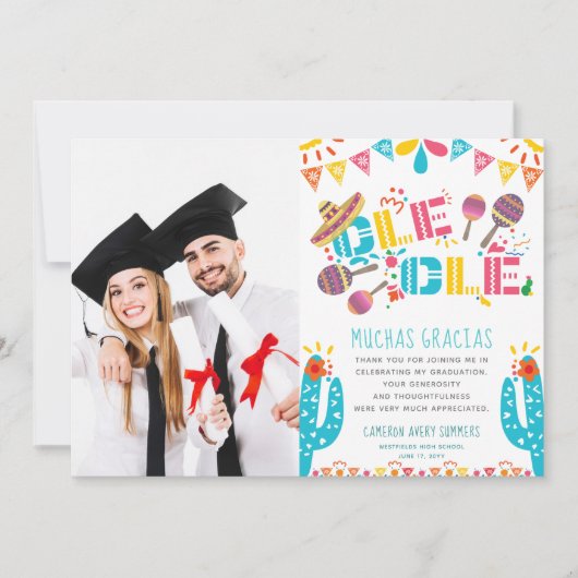 卒業ムチャスグラシアスフィエスタサンキューカード サンキューカード (正面)