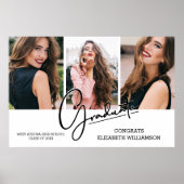 卒業モダンおめでとう写真3 ポスター (正面)