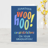 卒業モダンおめでとう カード (黄色い花)