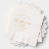 卒業モダンおめでとう 箔ナプキン (インサイチュ (積み重ね))