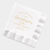 卒業モダンおめでとう 箔ナプキン (左)