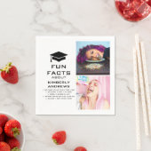 卒業モダンおもしろいファクト写真コラージュ スタンダードカクテルナプキン (インサイチュ)