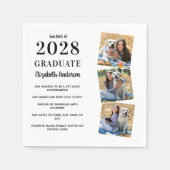 卒業モダンおもしろいファクト3写真卒業ナプキ スタンダードカクテルナプキン (正面)