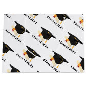 卒業モダンお祝いパーティー ラージペーパーバッグ (正面)